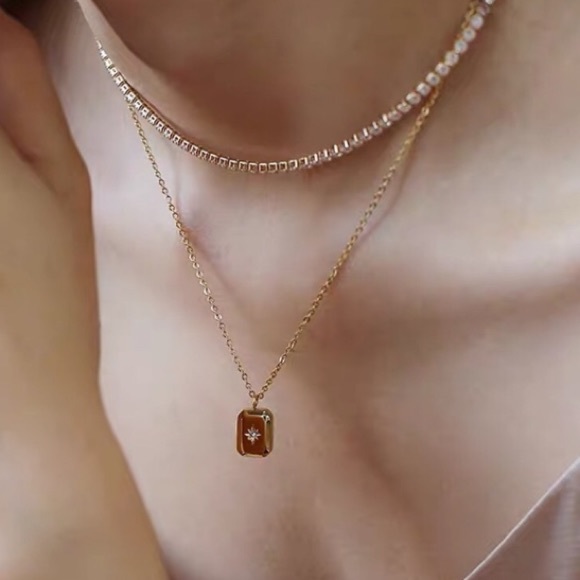 18K gold plated tennis choker - Picture 2 of 4